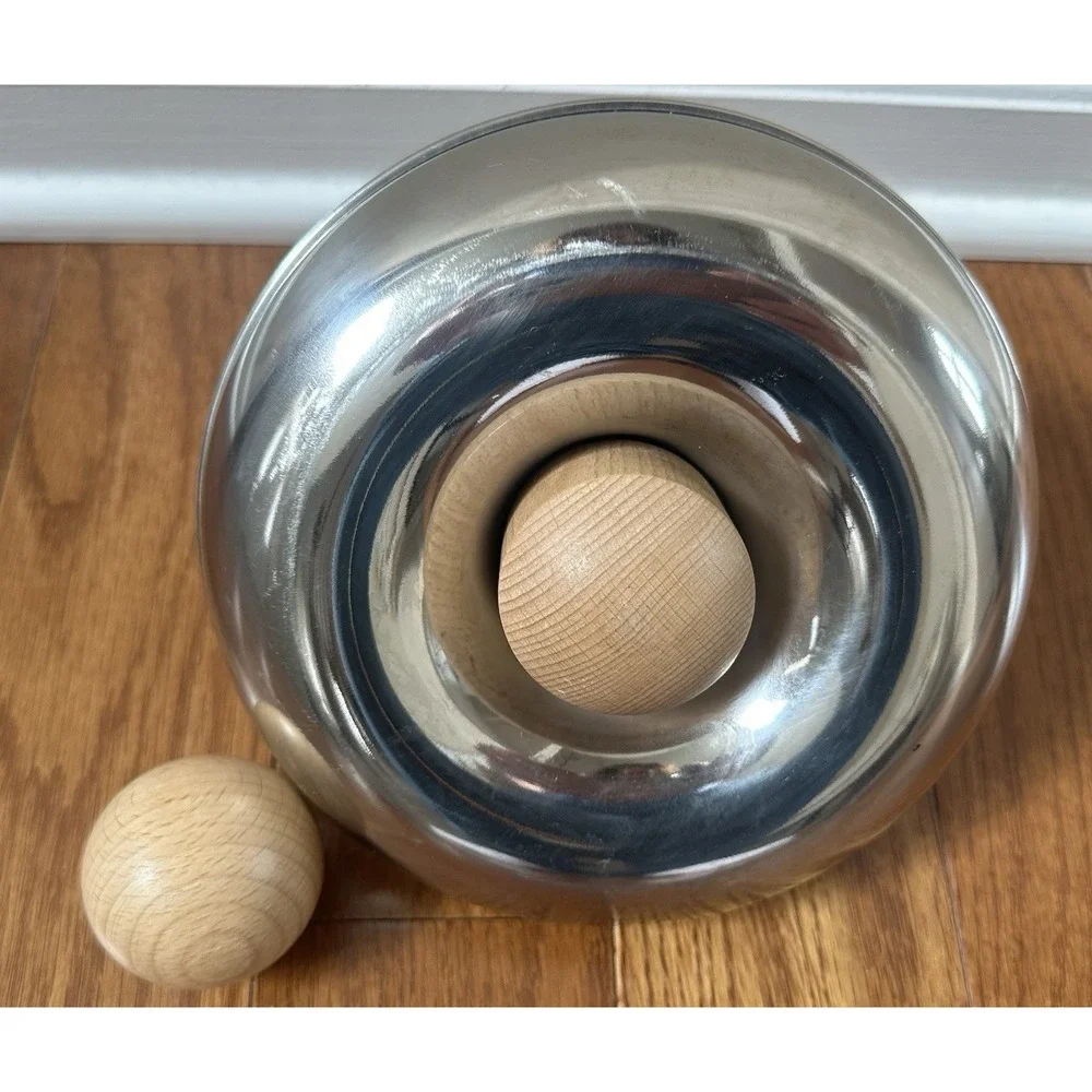 Lovevery Tip And Turn Stainless Steel Explorer Play Kit 9-10 Mo. Spin Top Toy